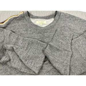 Mile(s) By Madewell Embroidered Trim Gray Crop Sweatshirt Sz XXS